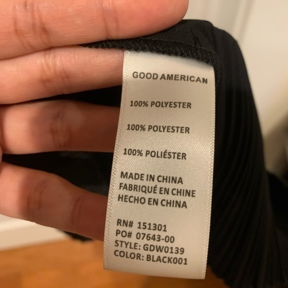 Good American ALWAYS FITS PLISSÉ SLIP DRESS - Picture 8 of 8